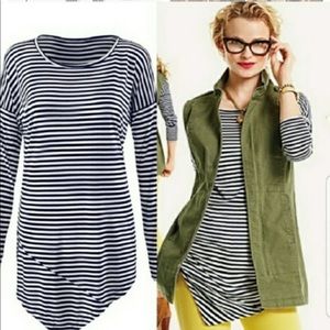 Cabi boat stripe long sleeve tee